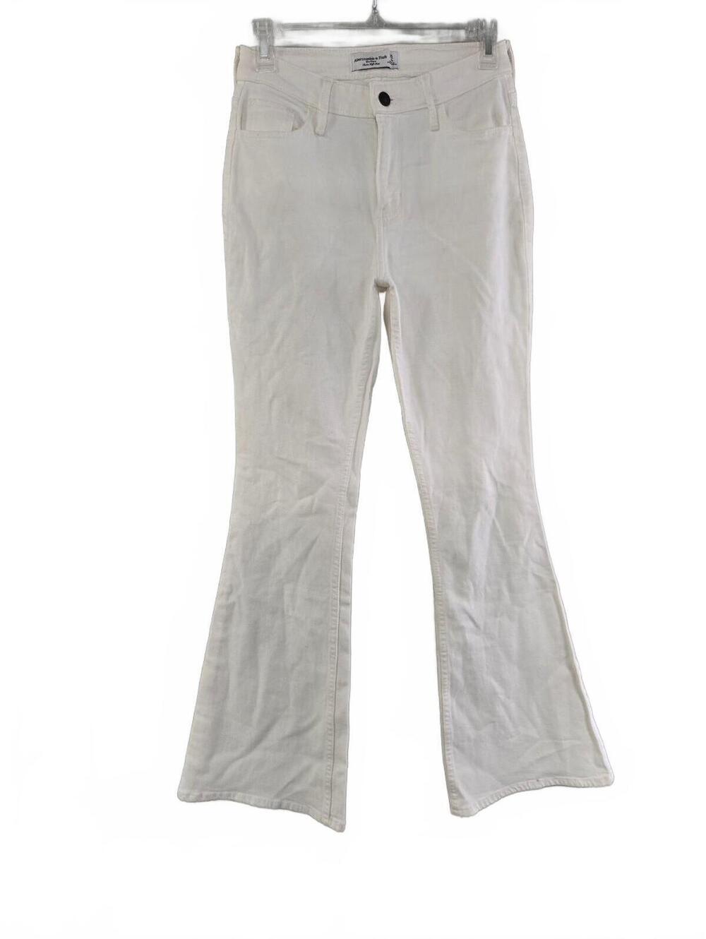 Abercrombie & Fitch  White Flared Jeans